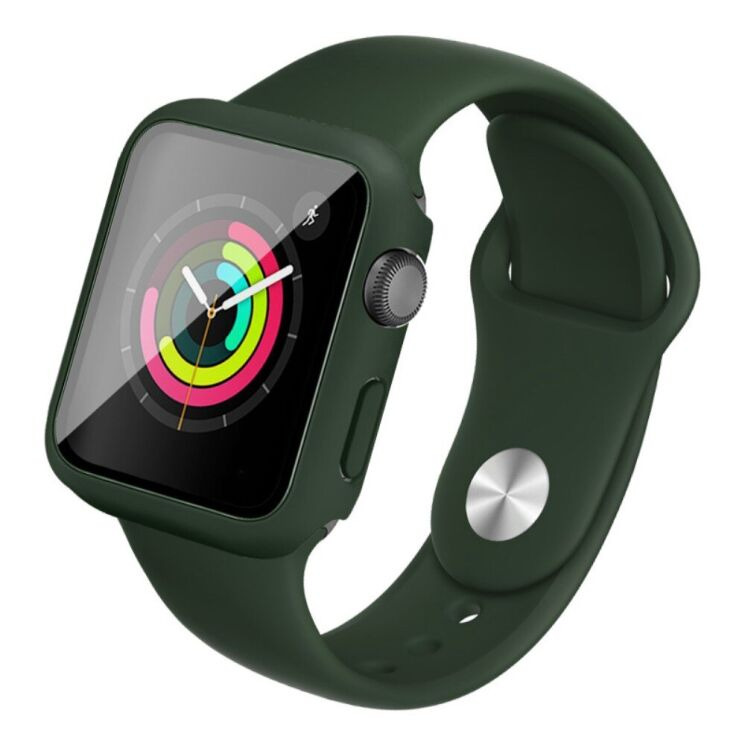 Захисний комплект IMAK Watch Strap + Case для Apple Watch 38 mm - Dark Green (251851DG) Захисний комплект IMAK Watch Strap + Case для Apple Watch 38 mm - Dark Green: фото 3 з 14