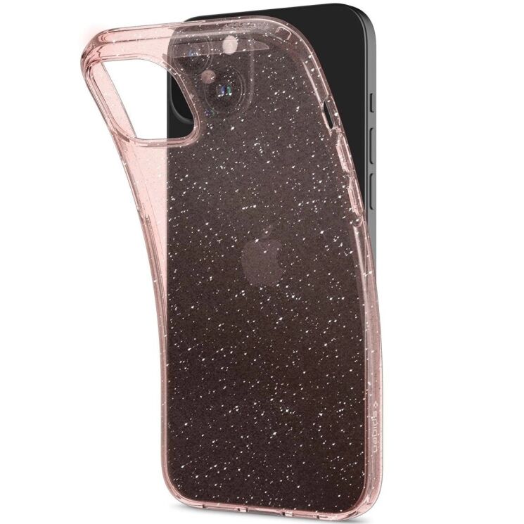 Защитный чехол Spigen (SGP) Liquid Crystal Glitter для Apple iPhone 15 Plus - Rose Quartz: фото 3 из 15