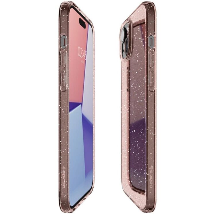 Защитный чехол Spigen (SGP) Liquid Crystal Glitter для Apple iPhone 15 Plus - Rose Quartz: фото 6 из 15