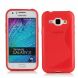 Силиконовая накладка Deexe S Line для Samsung Galaxy J1 Ace (J110) - Red (112420R). Фото 1 из 3