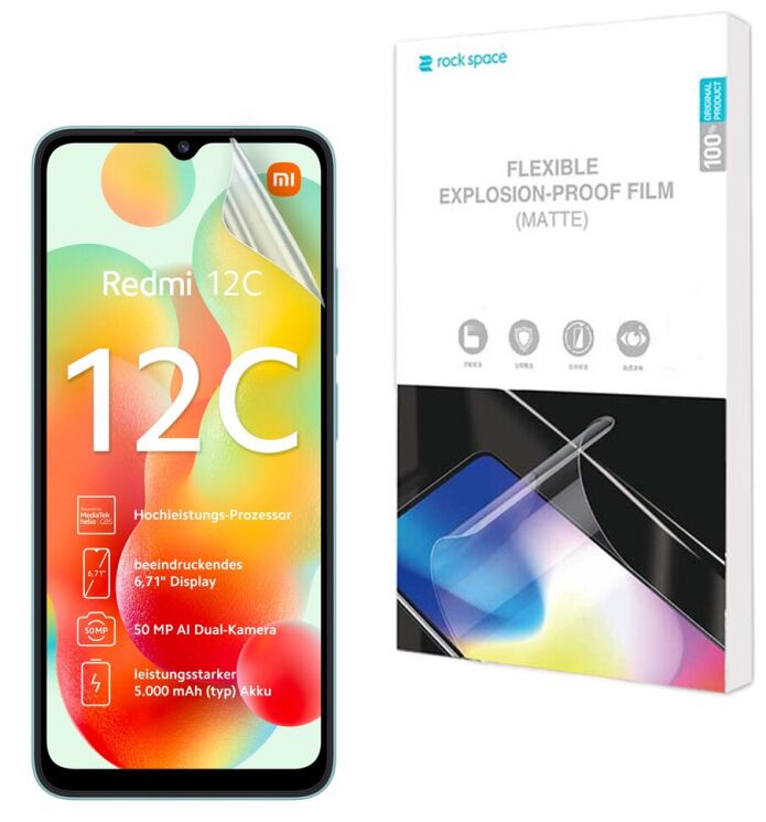 Антиблікова плівка на екран RockSpace Explosion-Proof Matte для Xiaomi Redmi 12C: фото 1 з 8