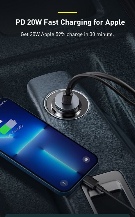 Автомобильное зарядное устройство Baseus Share Together PPS Fast Charging 2USB + 2Type-C (120W) CCBT-A0G - Grey: фото 11 из 27