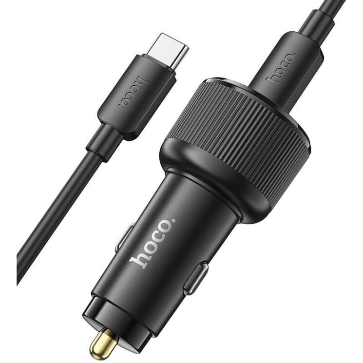 Автомобильное зарядное устройство Hoco NZ17 45W (USB + 2Type-C) + кабель Type-C to Type-C - Black: фото 5 из 9