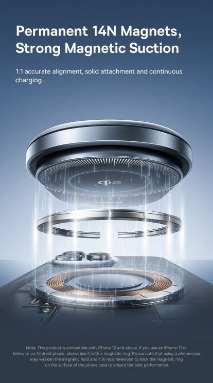 Автомобильный держатель с функцией беспроводной зарядки Baseus PrimeTrip VC2 Pro (C0013N00) - Black: фото 11 из 18