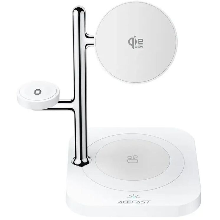 Беспроводное зарядное устройство ACEFAST 4 in 1 Qi2 (25W) - White: фото 3 из 8