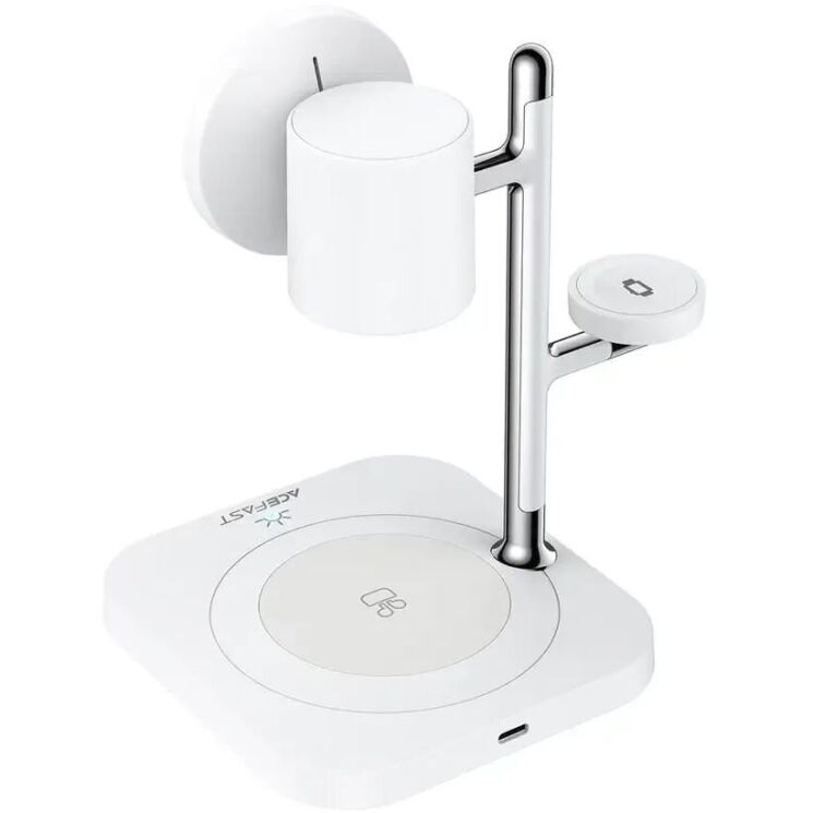 Беспроводное зарядное устройство ACEFAST 4 in 1 Qi2 (25W) - White: фото 4 из 8
