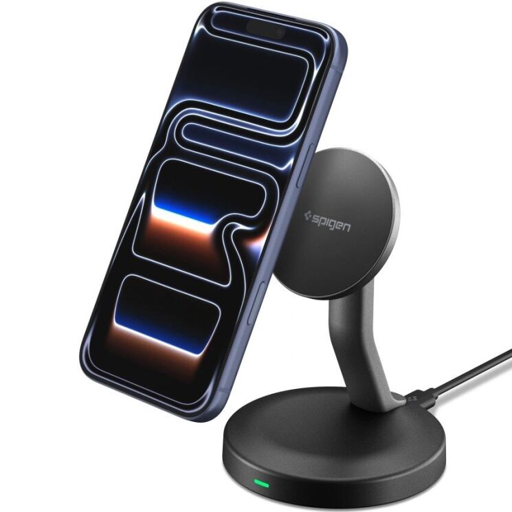 Бездротовий зарядний пристрій Spigen EF151MS Essential Magnetic 15W (ACH10441) - Black: фото 2 з 8
