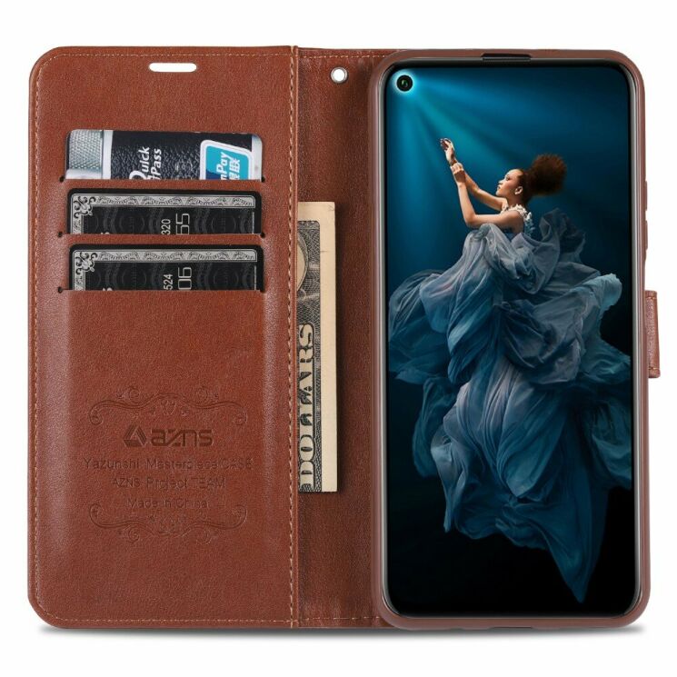 Чехол AZNS Wallet Case для Huawei Honor 20 / Nova 5T - Brown: фото 8 из 9