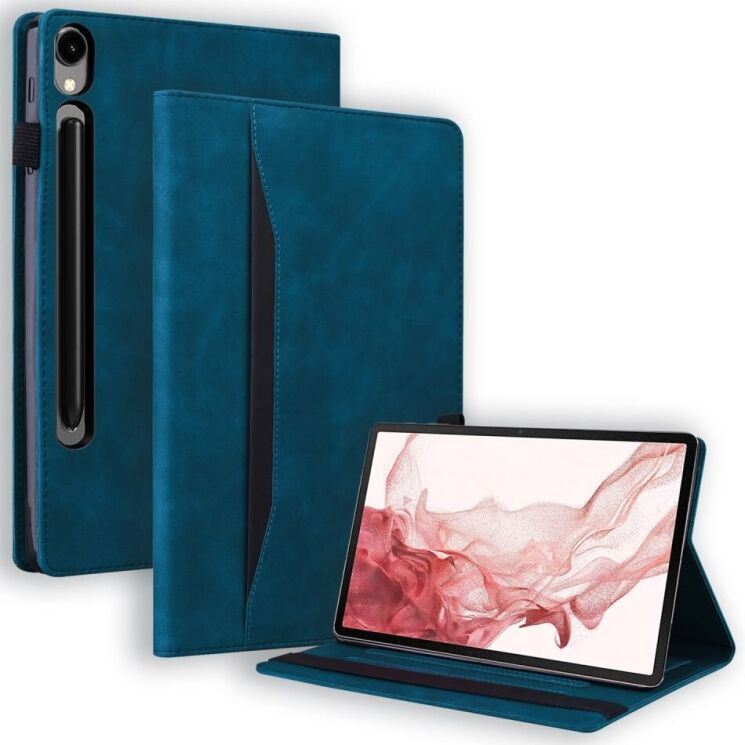 Чехол Deexe Business Style для Samsung Galaxy Tab S10 FE Plus - Blue: фото 1 из 9
