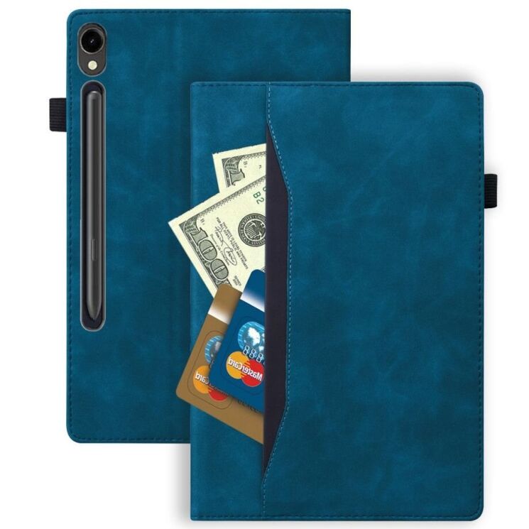 Чехол Deexe Business Style для Samsung Galaxy Tab S10 FE Plus - Blue: фото 5 из 9