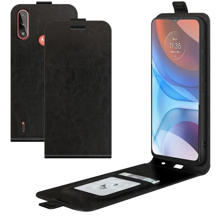 Чехол Deexe Flip Case для Motorola Moto E7 Power / Moto E7i / Moto E7i Power - Black: фото 1 из 6