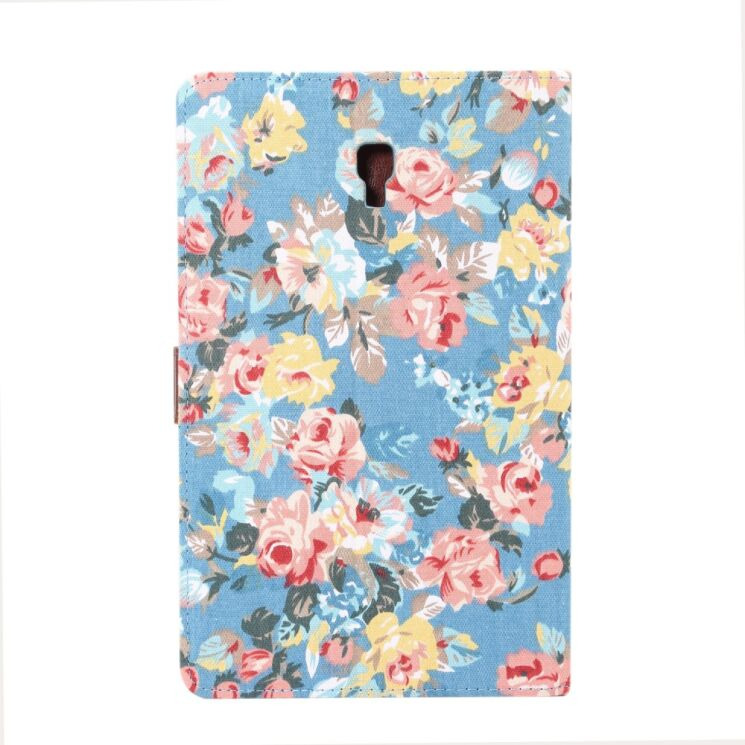 Чехол Deexe Peony Pattern для Samsung Galaxy Tab A 10.5 (T590/595) - Blue: фото 2 из 5