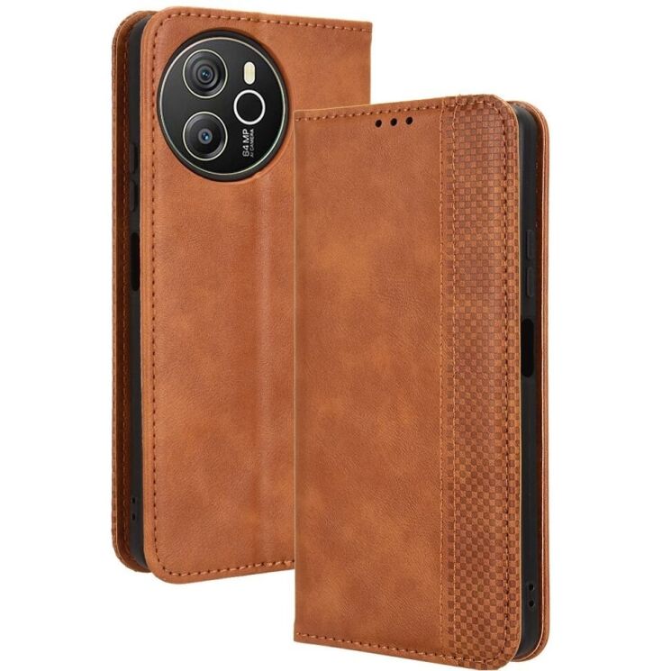 Чохол Deexe Retro Style для Blackview Shark 8 / Oscal Tiger 12 - Brown: фото 1 з 7