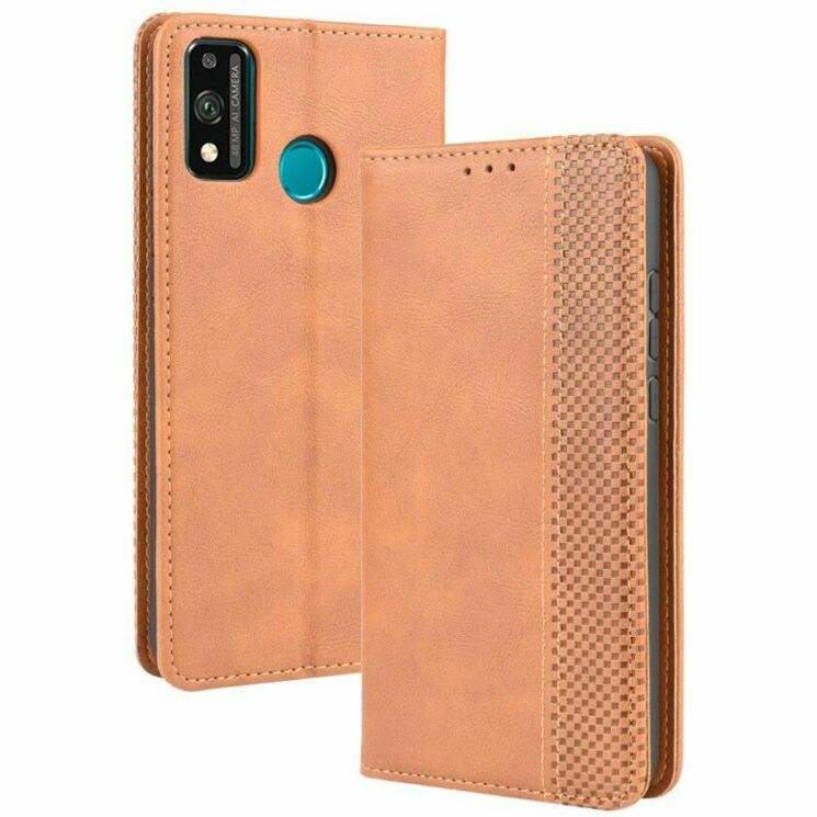 Чехол Deexe Retro Style для Huawei Honor 9X Lite - Brown: фото 1 из 12