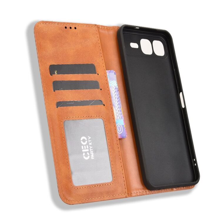 Чохол Deexe Retro Style для Infinix Smart 10 Plus - Brown: фото 3 з 20