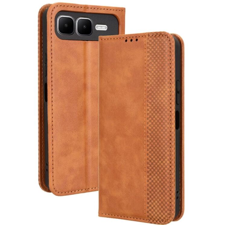 Чохол Deexe Retro Style для Infinix Smart 10 Plus - Brown: фото 1 з 20