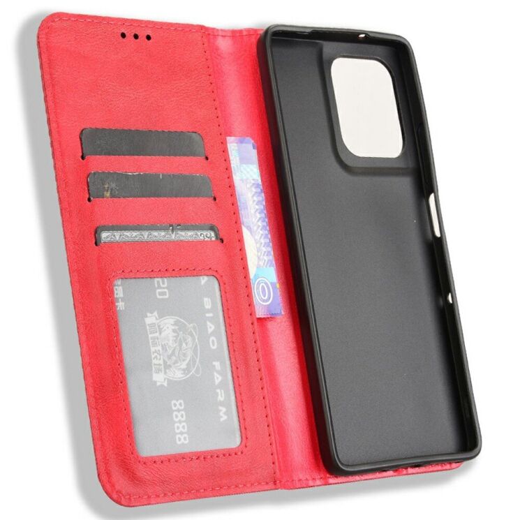 Чехол Deexe Retro Style для Motorola Moto G75 - Red: фото 4 из 8