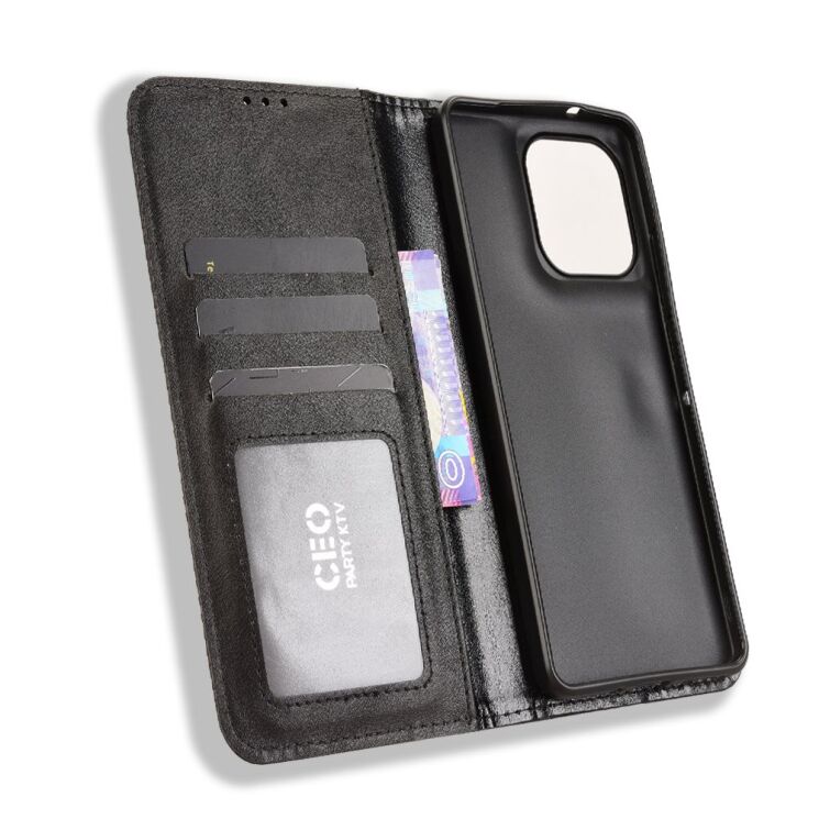 Чехол Deexe Retro Style для Motorola Moto G86 Power - Black: фото 5 из 15