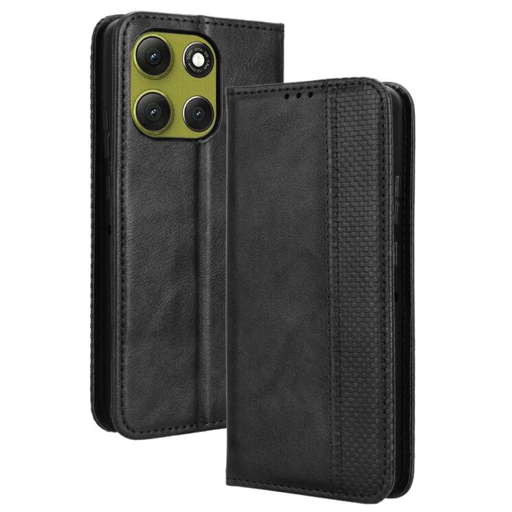 Чехол Deexe Retro Style для Motorola Moto G86 Power - Black: фото 9 из 15