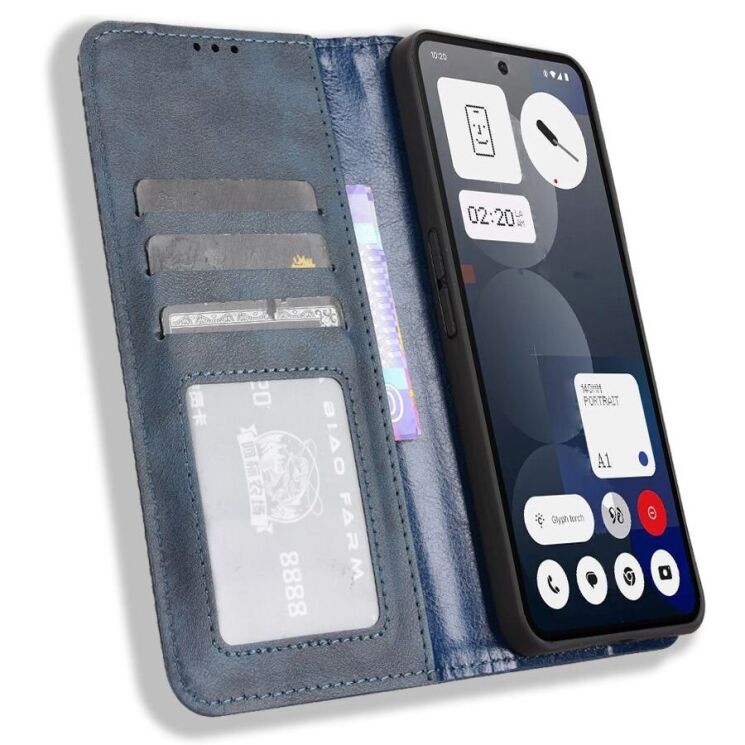 Чехол Deexe Retro Style для Nothing Phone (3a) Pro - Blue: фото 3 из 18