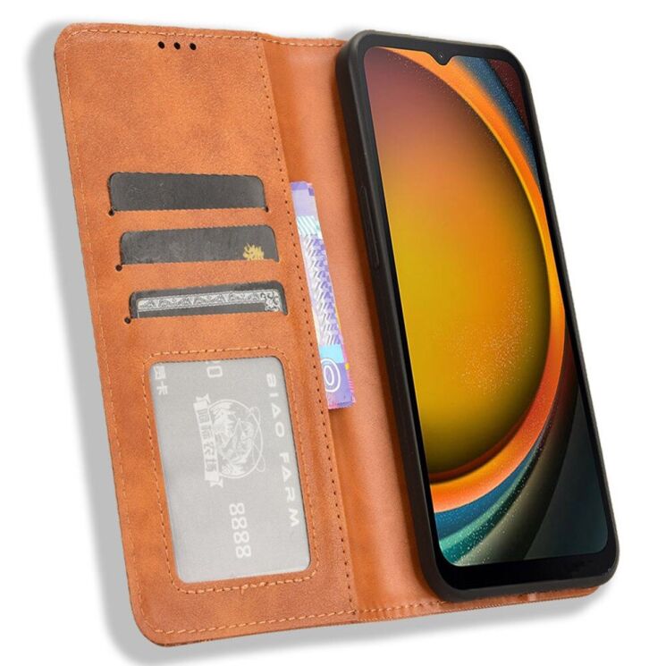 Чехол Deexe Retro Style для Samsung Galaxy Xcover 7 (G556) - Brown: фото 2 из 7