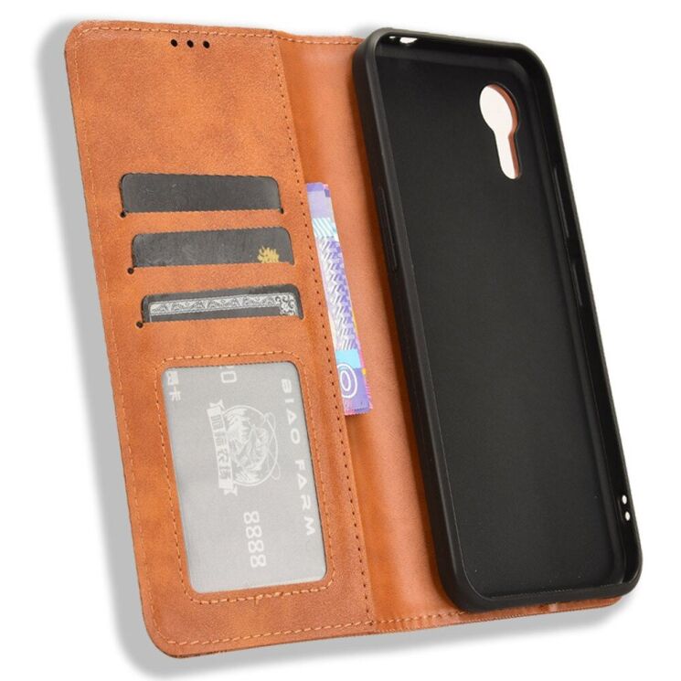 Чехол Deexe Retro Style для Samsung Galaxy Xcover 7 (G556) - Brown: фото 4 из 7