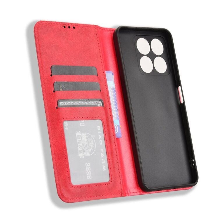 Чехол Deexe Retro Style для ZTE Blade A35 / Blade A55 - Red: фото 4 из 7