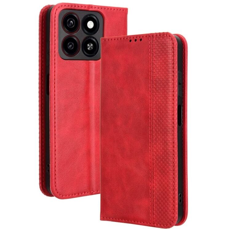 Чехол Deexe Retro Style для ZTE Blade A35 / Blade A55 - Red: фото 1 из 7