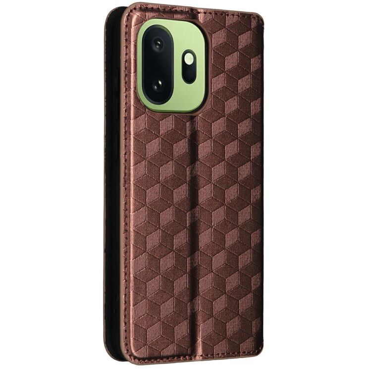 Чохол Deexe Rhombus Book для OnePlus 15T - Brown: фото 7 з 7