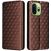 Чохол Deexe Rhombus Book для OnePlus 15T - Brown: фото 1 з 7