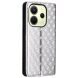 Чохол Deexe Rhombus Book для Xiaomi Redmi Note 14 4G - Silver (373445S). Фото 6 з 6
