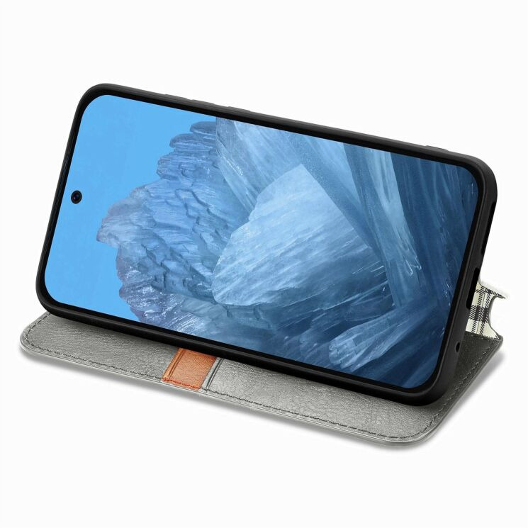 Чохол Deexe Rhombus Wallet для Google Pixel 11 / 11 Pro - Grey: фото 3 з 10