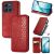 Чехол Deexe Rhombus Wallet для Motorola Edge 70 Fusion - Red: фото 1 из 8