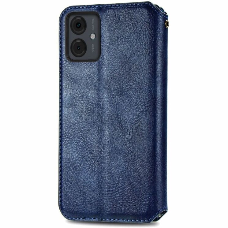 Чехол Deexe Rhombus Wallet для Motorola Moto G14 - Blue: фото 5 из 6