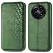 Чехол Deexe Rhombus Wallet для Realme 12 5G - Green (355911G)