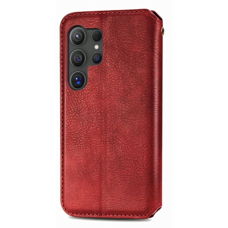 Чохол Deexe Rhombus Wallet для Samsung Galaxy S26 Ultra (S948) - Red: фото 5 з 6