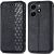 Чохол Deexe Rhombus Wallet для TECNO Spark 20C - Black: фото 1 з 6