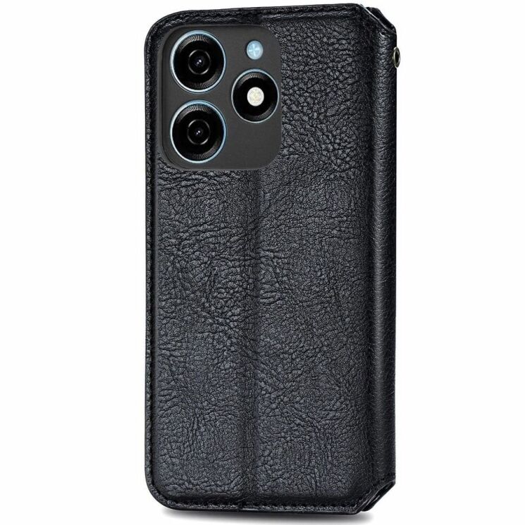 Чехол Deexe Rhombus Wallet для TECNO Spark 20C - Black: фото 5 из 6