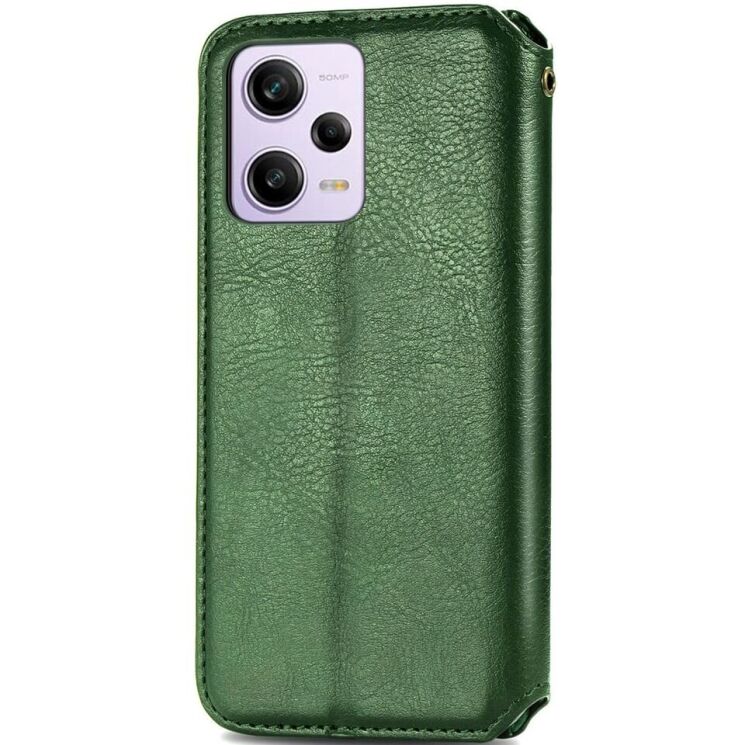 Чехол Deexe Rhombus Wallet для Xiaomi Poco X5 Pro / Redmi Note 12 Pro 5G - Green: фото 5 из 6