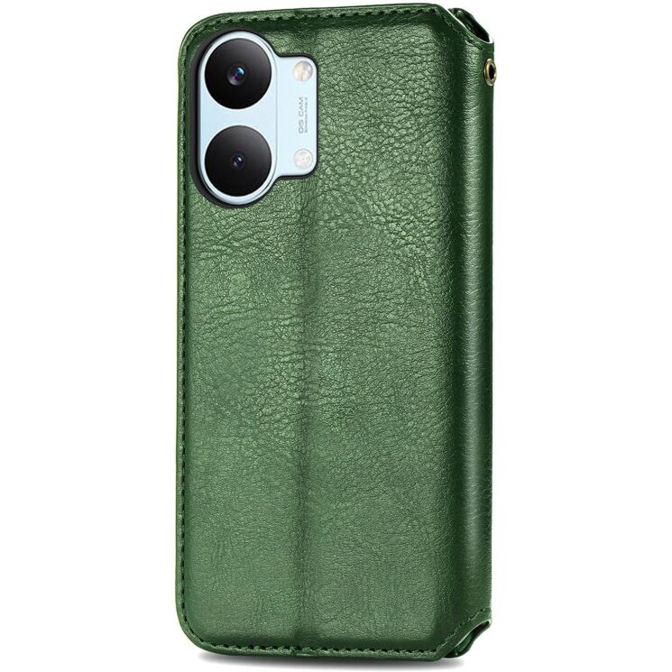 Чехол Deexe Rhombus Wallet для Xiaomi Poco X8 Pro Max - Green: фото 6 из 10