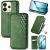 Чехол Deexe Rhombus Wallet для Xiaomi Redmi Note 14 4G - Green: фото 1 из 10