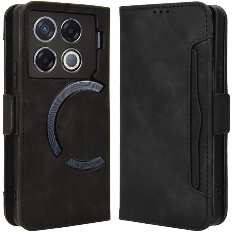 Чехол Deexe Wallet Stand для Infinix GT 20 Pro - Black: фото 1 из 8