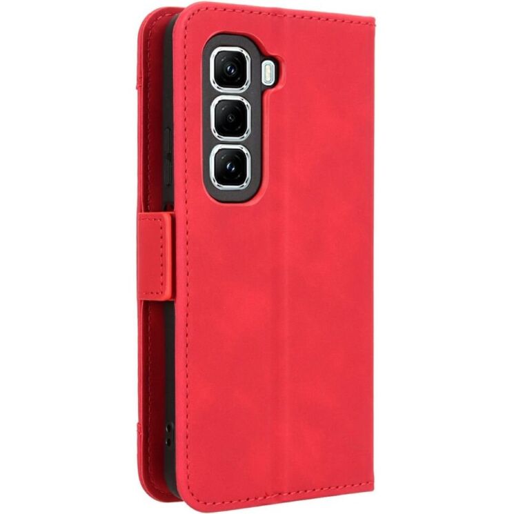 Чехол Deexe Wallet Stand для Infinix Hot 50 Pro - Red: фото 7 из 7