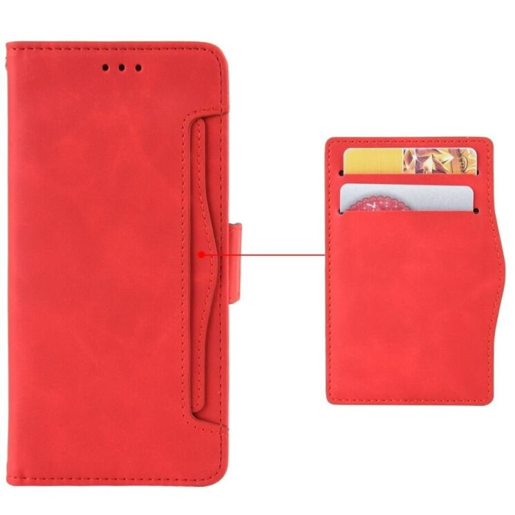 Чехол Deexe Wallet Stand для Infinix Hot 50 Pro - Red: фото 6 из 7