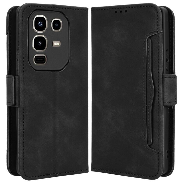 Чехол Deexe Wallet Stand для Infinix Note 50 / Note 50 Pro - Black: фото 1 из 7