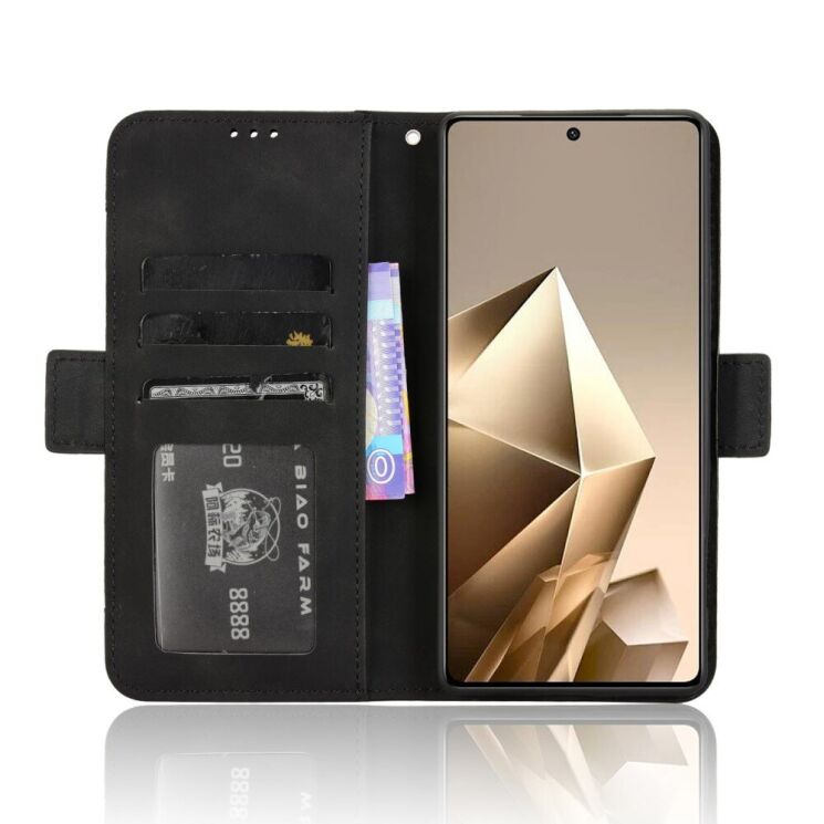 Чехол Deexe Wallet Stand для Infinix Note 50 / Note 50 Pro - Black: фото 3 из 7