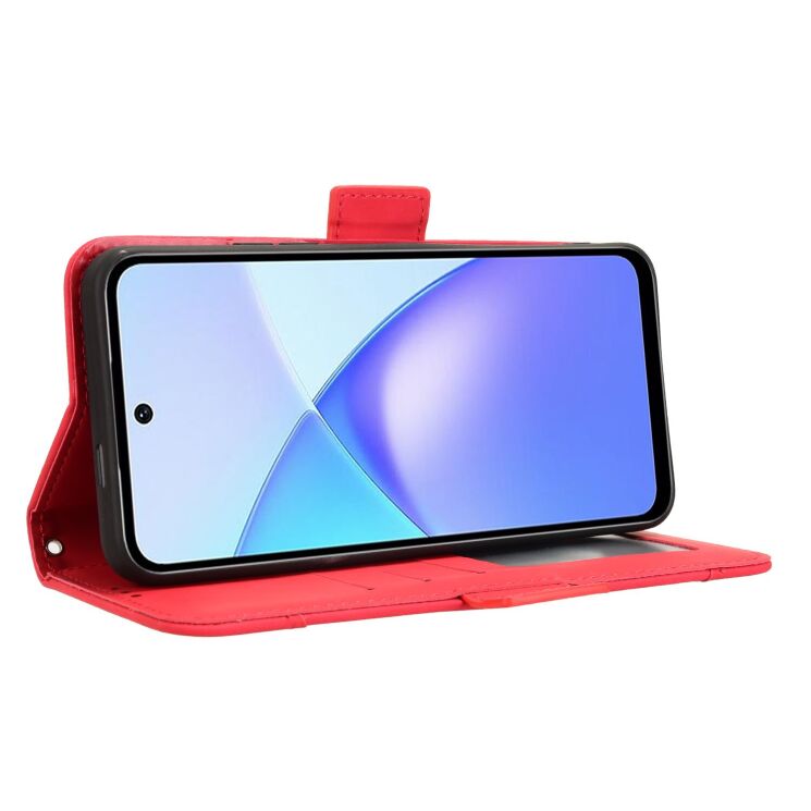 Чохол Deexe Wallet Stand для Infinix Smart 10 - Red: фото 5 з 13