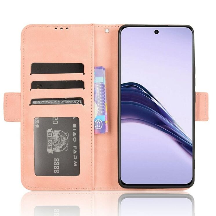 Чехол Deexe Wallet Stand для Realme 13 Plus - Pink: фото 4 из 7