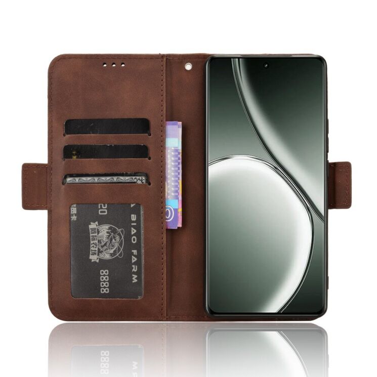 Чехол Deexe Wallet Stand для Realme GT Neo 6 SE / GT 6T / GT 6 - Brown: фото 3 из 7