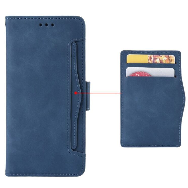 Чехол Deexe Wallet Stand для Xiaomi Redmi Note 14 4G - Blue: фото 5 из 7